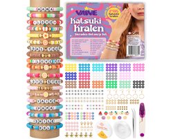 Vaive Katsuki Kralen Deluxe Starter Kit - 2485-delige Sieraden Maken Set - Knutselen Meisjes - Voor Kinderen - Knutselkoffer - Armband Maken - Oorbellen maken — cadeau in Hobby