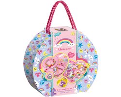 Totum Unicorn knutselkoffer 2-in-1 knutselset armbandjes maken en diamond painting - creatief speelgoed meisjes vanaf 5 jaar cadeau tip knutselen sieradenpakket — cadeau in Spellen & Speelgoed