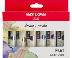Amsterdam Standard Series acrylverf parelmoer set | 6 × 20 ml — cadeau in Hobby