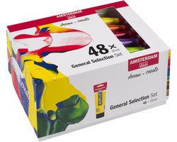 Amsterdam Standard Series acrylverf algemene selectie set | 48 × 20 ml — cadeau in Hobby