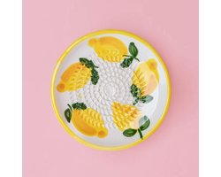 Rasp Bordje Lemon - Rasp Schaaltje - Knoflook Rasp - Gember Rasp - Cadeau Kookliefhebber - Handgemaakt Keramiek - Raspen - Knoflookrasp of Gemberrasp — cadeau in Kookcadeaus