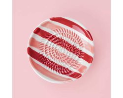 Rasp Bordje Sweetheart - Roze Rood gestreept - Rasp Schaaltje - Knoflook Rasp - Gember Rasp - Kookliefhebber - Moederdag Cadeau - Fairtrade - Handmade - Keramisch - Raspen - Schaven - Vegan - Vintage — cadeau in Kookcadeaus