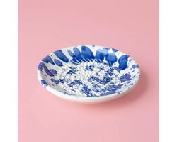 Rasp Bordje Persian Blue - Wit met blauwe Stippen - Rasp Schaaltje - Knoflook Rasp Bordje - Gember Rasp - Knoflookrasp - Cadeau Kookliefhebber - Raspen - Keramiek rasp — cadeau in Kookcadeaus