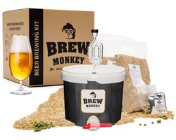 Brew Monkey Basis Blond - Bierbrouwpakket - Zelf Bier Brouwen Bierpakket - Gadgets Mannen - Vaderdagcadeau - Verjaardagscadeau voor Mannen - Origineel bier Cadeau - Verjaardag cadeau — cadeau in Eten & Drinken