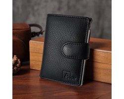 Avoir Zwart leer Pasjeshouder mannen - Pasjeshouder vrouwen- Pasjeshouders-Creditcardhouder heren - pasjeshouder uitschuifbaar-RFID -Portemonnee heren- 10 pasjes -cadeau man -gadgets mannen- Kerst cadeautjes voor hem en haar — cadeau in Mode & Accessoires