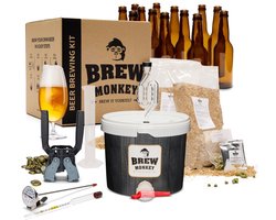 Brew Monkey Luxe Blond - Bierbrouwpakket - Zelf Bier Brouwen Bierpakket - Gadgets Mannen - Vaderdagcadeau - Verjaardagscadeau voor Mannen - Verjaardag cadeau - Origineel bier Cadeau — cadeau in Eten & Drinken