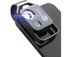 Microscoop voor telefoon met CPL-lens / LED-licht, nano-zoom 200x accessoire voor zakmicroscoop, met universele clip, Het perfecte cadeau om de microwereld te verkennen, geschikt voor kinderen en volwassenen. — cadeau in Telefoon & Tablet