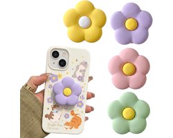 4 universele magnetische sokkels voor mobiele telefoon , telefoongreep met kleurrijke bloemen, opvouwbaar, zelfklevend, ideaal cadeau, compatibel met smartphones en tablets — cadeau in Telefoon & Tablet