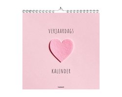 Verjaardagskalender Liefde - Love - Valentijn - Wandkalender - Moederdag - Mama - Cadeau Idee - Planner - Positieve Spreuken - Inspirerend - Geluk - Happy - Maandplanner - 21 x 21 cm - Birthday - Positiviteit - Romantisch - Hartjes - Vriendschap — cadeau in Kalenders & Planners