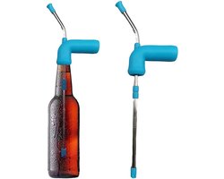 WVspecials Bier Snorkel Blauw - snorkel - Adtaper - Rietadt - Bier Dispenser - BierBuis - Bierkanon - Bierspel - Feestpakket - Feest adtributen - Spieskanon - Bierpong - Dranktrechter - Drankspel- Bier Cadeau - Bier Accessoires - Bier Gadgets — cadeau in Gadgets
