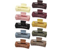 Haarclips Premium - 10 Stuks - Haarklem - Haarklemmen Dames - Bananenklem - Haarspeld - Haarklauw - Haarklem Groot - Haarclip - Haarclip Groot - Haarspelden Dames - Kerst Cadeau - Black Friday 2023 - Sinterklaas Cadeautjes - Deals — cadeau in Mode & Accessoires