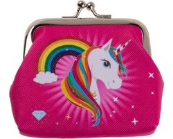 Kinder portemonnee meisje - Eenhoorn - Cadeau onder 10 euro - 9 x 8cm - Roze — cadeau in Spellen & Speelgoed