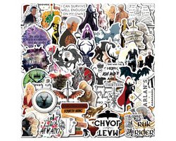 50 stickers - Fantasy Stickers - Throne of Glass Esthetiek - Vinyl Waterdicht - Voor Bullet Journal, Scrapbook, Laptop, Telefoon - Cadeau onder 10 Euro, Sinterklaas, Kerst & Schoencadeau — cadeau in Cadeau-ideeën
