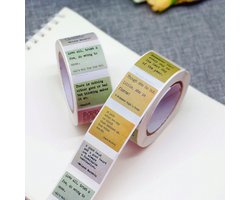 Vintage Motivatie Stickers Rol - 500 stickers - Dagboek, Planner, Scrapbook - Cadeau onder 10 Euro, Sinterklaas, Kerst & Schoencadeau — cadeau in Cadeau-ideeën