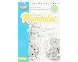 Kleurboek voor volwassen - Mandala's - Cadeaus onder 10 euro - Blok met spiraal 100 pagina's — cadeau in Hobby
