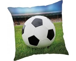 Kussensloop - Voetbal - Cadeautjes onder 10 euro - 45x45 cm — cadeau in Wonen & Interieur
