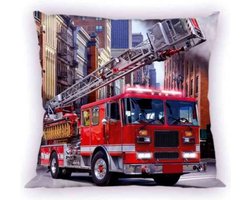 Kussensloop - Brandweerwagen - Cadeautjes onder 10 euro - 40x40 cm — cadeau in Wonen & Interieur