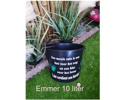 Emmer 10 liter met Tekst  Tuin Klus Tuinieren Bier  Vader Spreukbord Quote Klussen  Cadeau Geschenk Vaderdag Verjaardag Spreuk Spreuken Quote Tekst Handgemaakt — cadeau in Tuin & Klussen