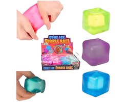 Ice Cube Squishy stressbal - 1 exemplaar - 5 cm groot - Fidget Toy - Knijp Speelgoed - Schoencadeautje — cadeau in Spellen & Speelgoed