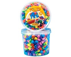 Hama MAXI strijkkralen pastel mix (gemengde zachte kleuren), bak vol met 600 stuks EXTRA GROTE MAXI strijkparels (creatief kralen speelgoed voor kinderen / peuters / kleuters), schoencadeau Sint / Kerstmis! — cadeau in Spellen & Speelgoed
