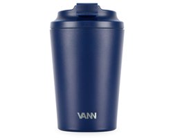 VANN® RVS Koffiebeker to go 350ml - Thermos travel mug - Koffiebeker isolerend met deksel voor onderweg en in de auto - Blauw — cadeau in Koken & Dineren
