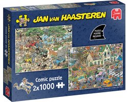 Jan van Haasteren - Safari & Storm - 2-in-1 puzzel - 2 x 1000 stukjes puzzel - Legpuzzel — cadeau in Spellen & Speelgoed