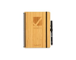 Bambook Do-Book - Luxe Bamboe Hardcover - A5 - Herbruikbaar Notitieboek, Uitwisbaar Notitieblok, Duurzaam Whiteboard Spiraalblok - Inclusief Gratis Pen & Bambook App — cadeau in Cadeau-ideeën