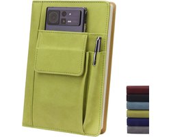 Recycled Notitieboek - Notitieboek A5 - Journal Notebook – Luxe navulbaar Dagboek - Hardcover Vegan Leer - telefoonboek - en opbergzak, zakelijk notitieboek voor mannen en vrouwen – pen niet inbegrepen -21.7×14.7 cm — cadeau in Cadeau-ideeën