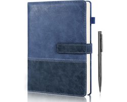 Luxe A5 Leren Notitieboek met Pen, Hardcover Dagboek voor School, Kantoor en Thuis — cadeau in Cadeau-ideeën