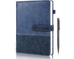 Luxe A5 Leren Notitieboek met Pen, Hardcover Dagboek voor School, Kantoor en Thuis — cadeau in Cadeau-ideeën