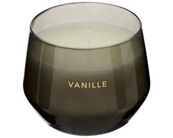 Atmosphera - Geurkaars vanille - 300 g in Zwart Glazen Potje - 40 Branduren — cadeau in Wonen & Interieur