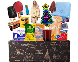 Kerstpakket XL - Incl. Gadgets & Food t.w.v €100 - Cadeaupakket - Feestpakket - Doos - Voor Mannen & Vrouwen — cadeau in Kookcadeaus