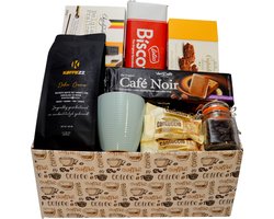 koffiezz verrassend cadeau pakket met koffie - koffiekopje en heerlijkheden — cadeau in Kookcadeaus