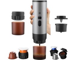 HEZIVO® Koffiecupmachine 3-in-1 - Draagbare Espressomachine - Met Accu voor op Reis - Zelfverwarmend -12 V — cadeau in Kookcadeaus