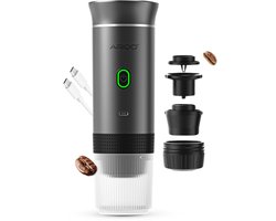 Ariqo™ Draagbare Koffiemachine - Draagbaar Koffiezetapparaat - Elektrisch - Voor op Reis en Onderweg - 3-in-1 - Zwart — cadeau in Kookcadeaus