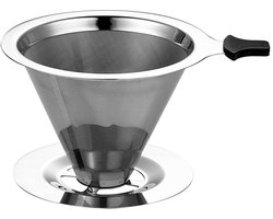 Kaffeefilter Edelstahl Wiederverwendbar, koffiefilter, permanente koffiefilters voor koffiezetapparaat van roestvrij staal met dubbel gaas, draagbaar en , ideaal voor op reis — cadeau in Kookcadeaus