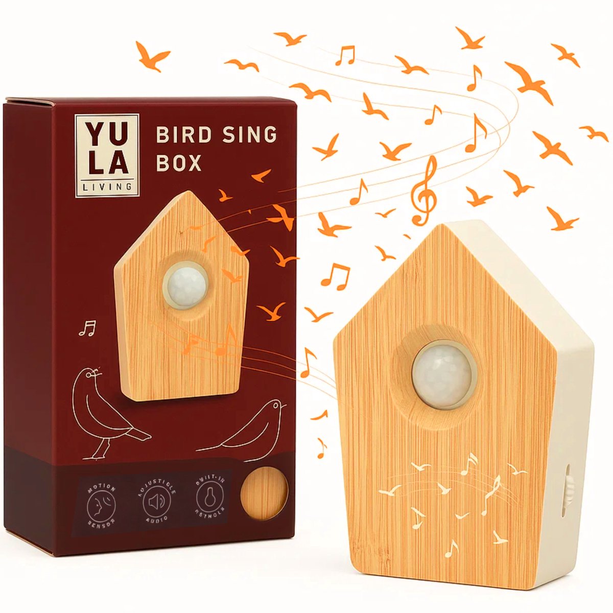 YULA Living Vogelgeluiden Huisje met Sensor voor op Toilet