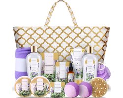 Spa Luxetique - Lavender Dream - XL Wellness Verwenpakket Lavendel 15-delig - Geschenkset Vrouwen - Giftset Wellness bath - Verjaardag Cadeau Vrouw, Moeder, Mama, Zus, Vriendin, Oma, Juf - Cadeautje voor haar — cadeau in Verzorging