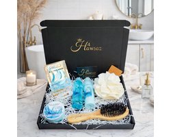 Bad- en bodycadeau 8 stuks - Luxe Cadeaupakket - Houten haar Borstel - Verjaardag kado - Giftsbox - Cadeauset - Body lotion - Showergel - Body crème - Dames cadeau - Verwenpakket - Bad geschenkset — cadeau in Verzorging