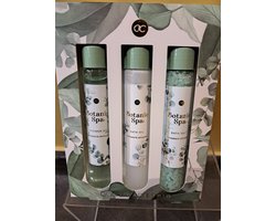 botanic spa - wellness pakket- body care trio - badzout - badolie- douche gel - leuk geschenk - geschenk set - eucalyptus - lemongras - verwen pakket — cadeau in Verzorging