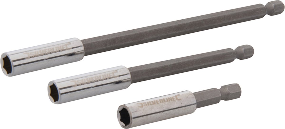 Magnetische bithouder set - snelle bitwissels - 60, 100 en 150 mm - 3-delig