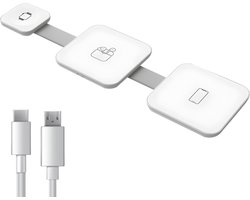 Nuvance Draadloze Oplader - 3 in 1 - 15W - Oplaadstation - Snellader - Wireless Charger - Smartphone, Smartwatch & Oortjes - Wit — cadeau in Gadgets