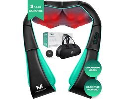 Massagerr® Shiatsu Massagekussen PRO – Draadloos – Nekmassage Apparaat - Incl. Draagtas en Stressbal - Massage Apparaat voor Rug, Nek en Schouder – Infrarood Warmtefunctie – Rugmassage - Massageapparaten - Rugmassage Apparaten — cadeau in Cadeau-ideeën