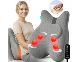 Lifeproducts Massagekussen met Memory Foam - Nekmassage Apparaat - Rug Massageapparaat - Massage voor Nek en Rug - Shiatsu Nek Massage Apparaat met Warmtefunctie — cadeau in Cadeau-ideeën