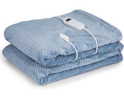 Klarstein XXL elektrische knuffeldeken, elektrische deken met automatische uitschakeling, 200x180 cm. Elektrische warmtedeken, kan in de wasmachine, dubbelzijdige elektrische deken voor bed & bank, electric heated blanket met 9 standen — cadeau in Wonen & Interieur