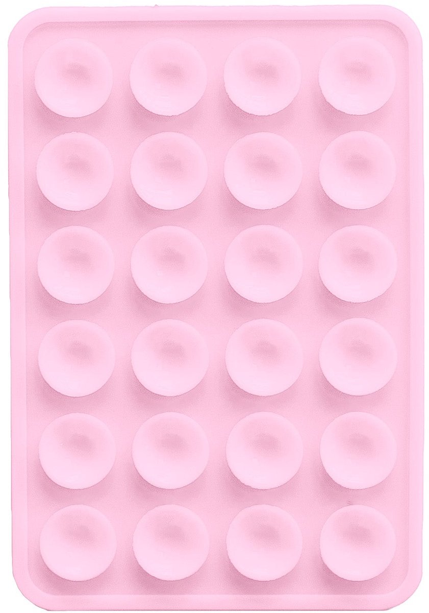 Stick On Me Square - Light Pink - Selfiesticker TikTok - Zuignap telefoonhoes telefoon sticker - Sticky sticker - Octobuddy - Telefoonhouder