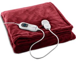 Klarstein XL Warmtedeken, 120 W elektrische deken met automatische uitschakeling, Knuffeldeken voor bed, bank & camping, Energiebesparend & wasbaar, Elektrische deken 180x130 cm — cadeau in Wonen & Interieur