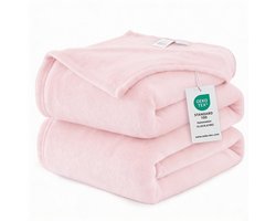 Store_8 - Fluffy deken - XXL grote deken - Roze - Zachte fleece deken - Woondeken voor binnen en buiten - Perfect voor bank en kamperen — cadeau in Wonen & Interieur