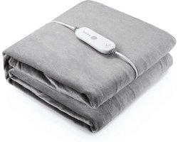 Luxe Warmtedeken – Verwarmde Deken – Elektrisch – Electric Blanket – Heating – Voor op de Bank – Draadloos – Fleece – USB – Stoel – Grijs — cadeau in Wonen & Interieur