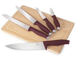 Messenset met snijplank, 6-delig, Leonardo Collection — cadeau in Kookcadeaus